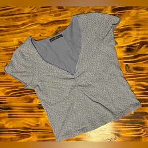 Brandy Melville Blue Patterned Crop Top